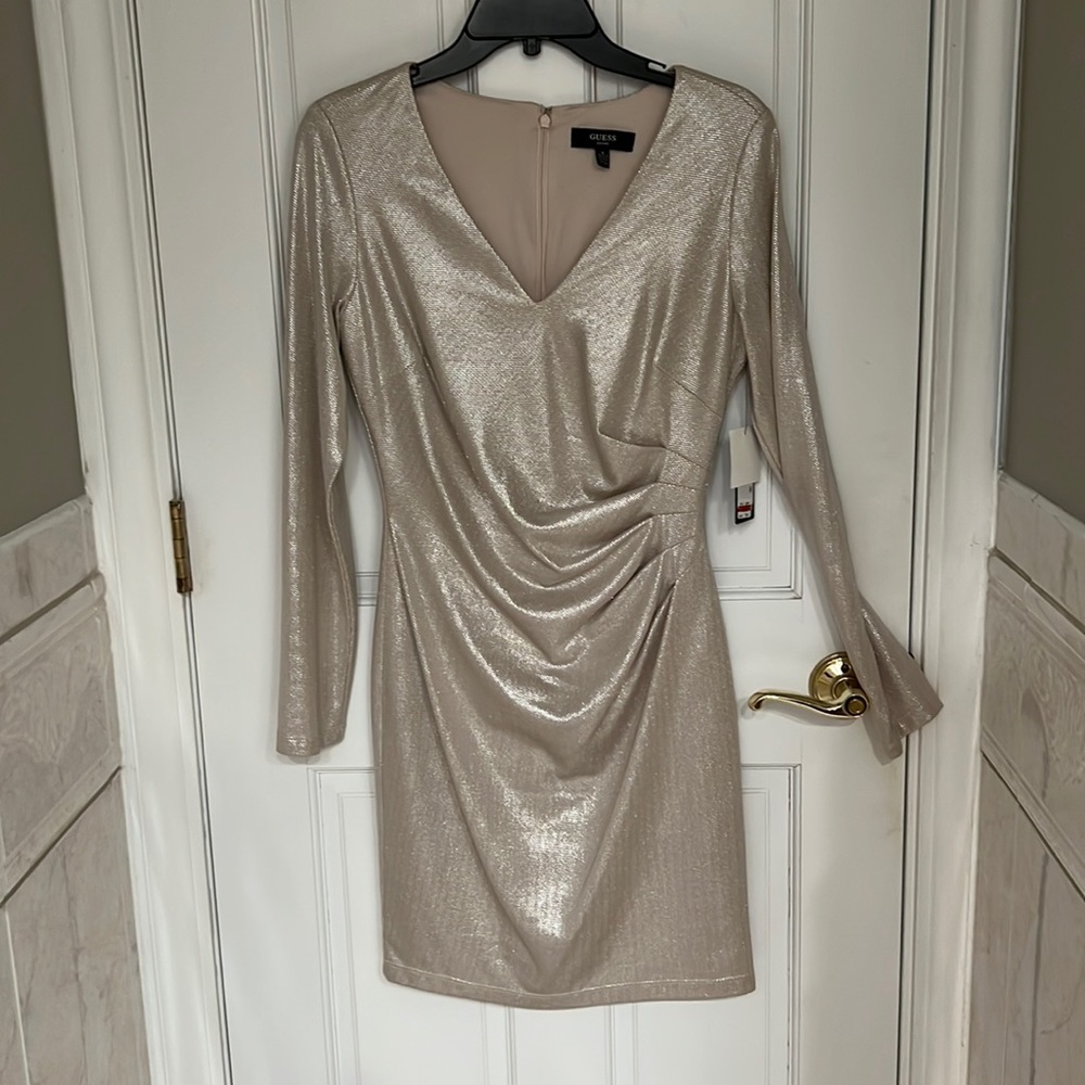 Shimmery champagne gold dress